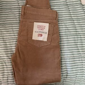 NWT Size 29 Camel J. Crew Factory Corduroys